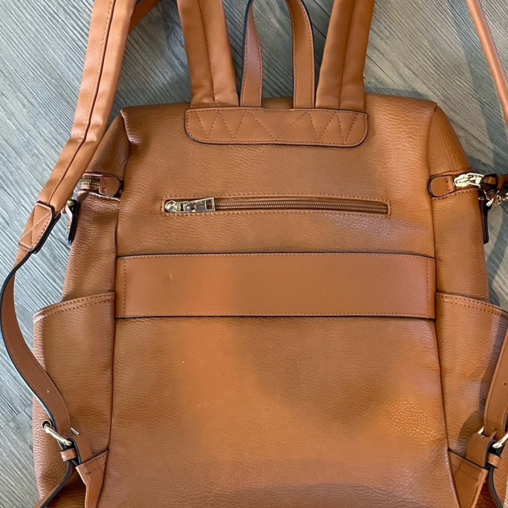 Brown Leather Backpack - image 2